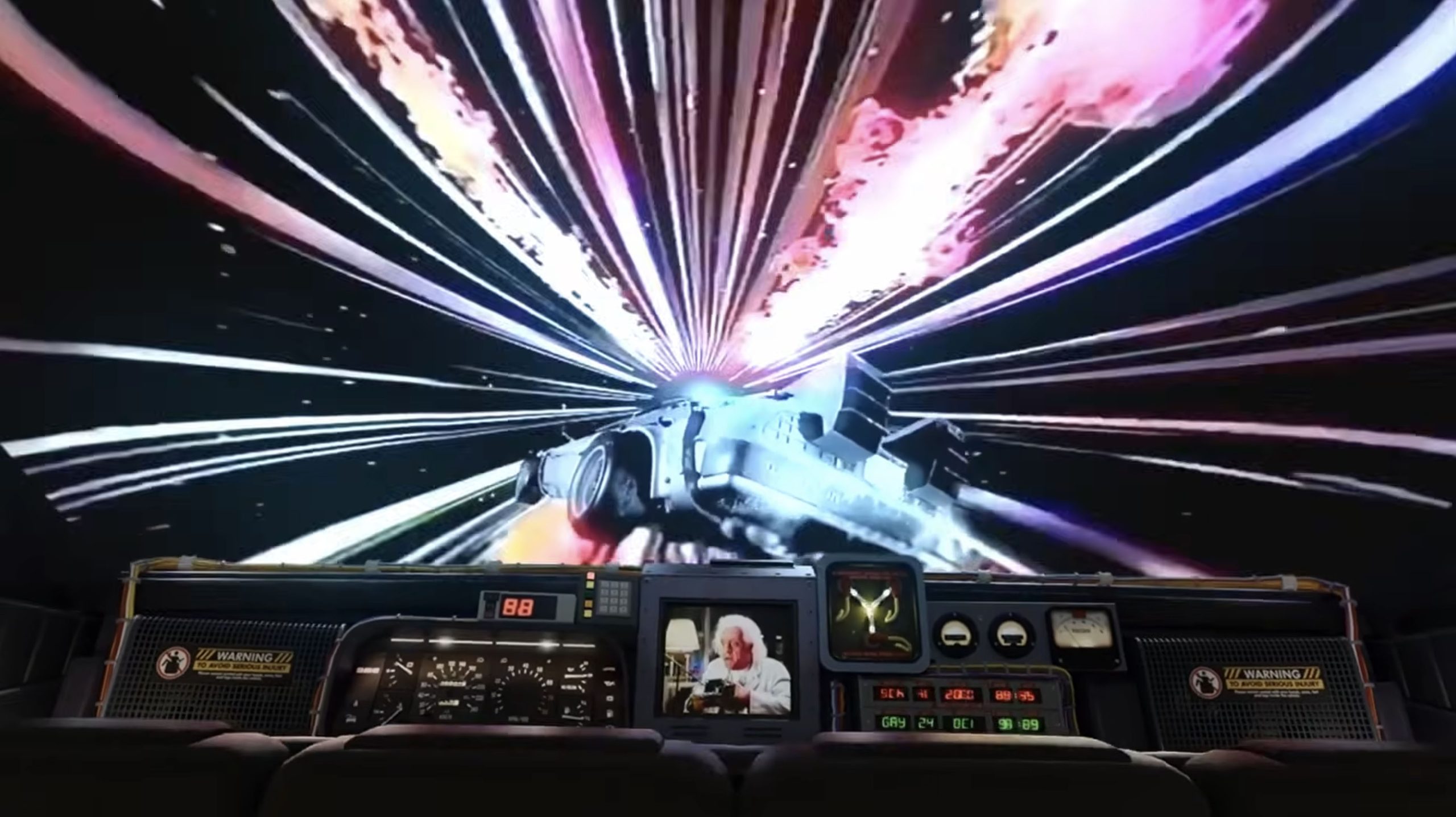 Back To The Future The Ride | Briefing Room Pre Show and Ride